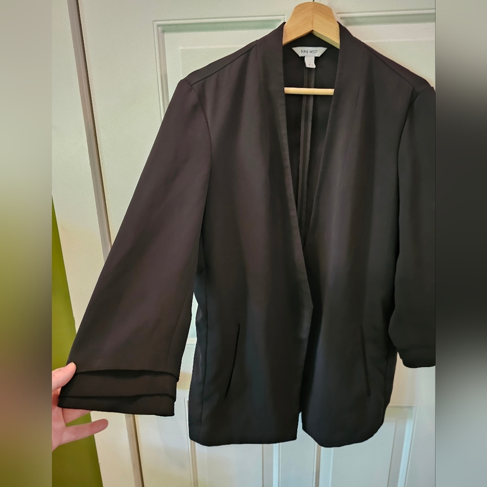 Nine West Black Blazer Classic Suit Jacket
